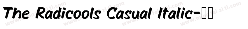The Radicools Casual Italic字体转换